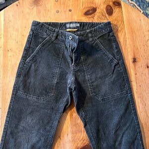 LL Bean Corduroy Black Pant Straight Fit 32”32” Used